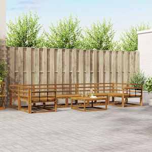 Zunanja garnitura za sedenje 8 pcs Naravna Masiven les akacije