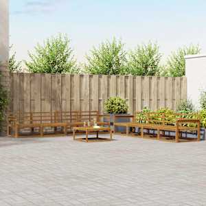 Zunanja garnitura za sedenje 9 pcs Naravna Masiven les akacije