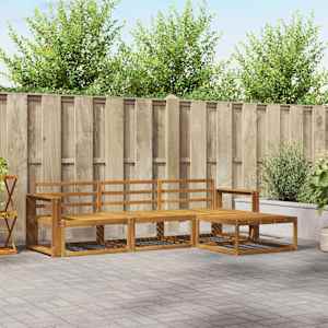 Zunanja garnitura za sedenje 4 pcs Naravna Masiven les akacije