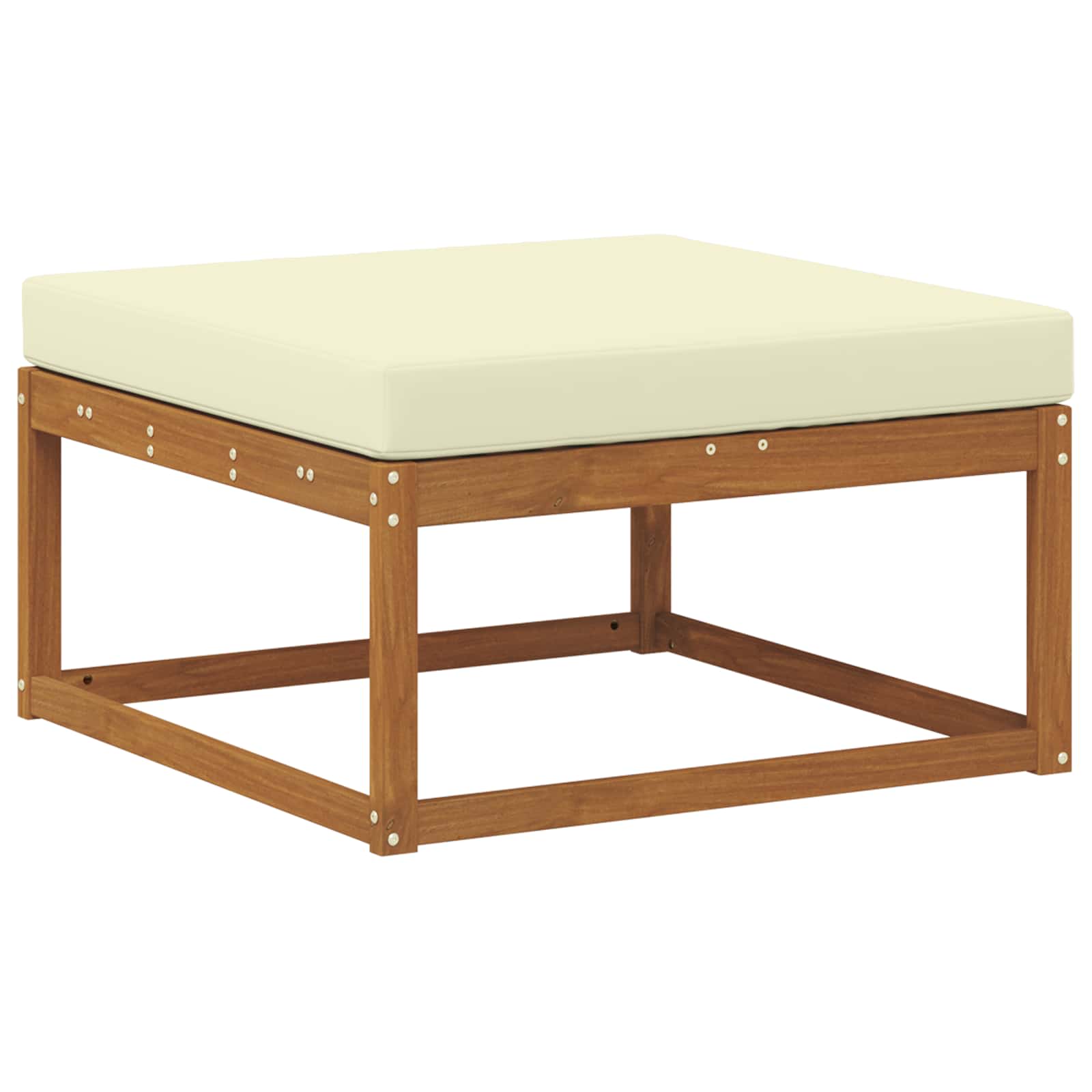 Zunanja garnitura za sedenje z blazino 4 pcs Naravna in smetana - slika 4