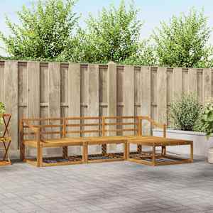 Zunanja garnitura za sedenje 4 pcs Naravna Masiven les akacije