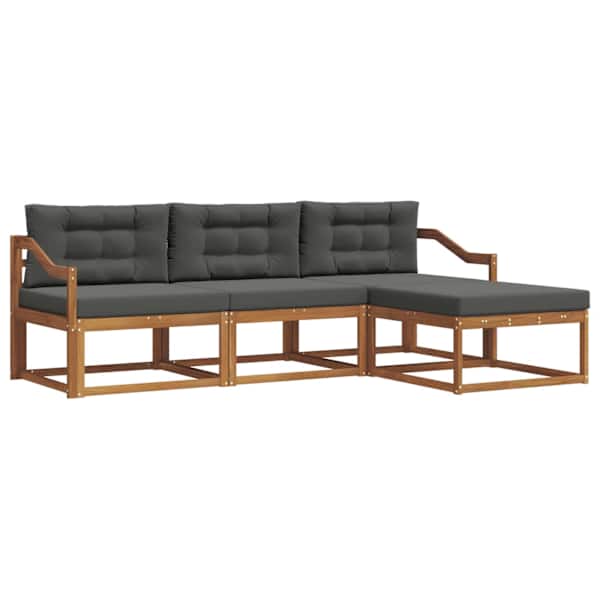 vidaXL V&auml;li diivanikomplekt 4 tk Looduslik ja antriit