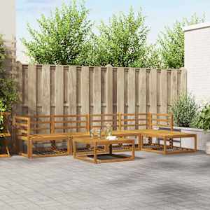 Zunanja garnitura za sedenje 6 pcs Naravna Masiven les akacije