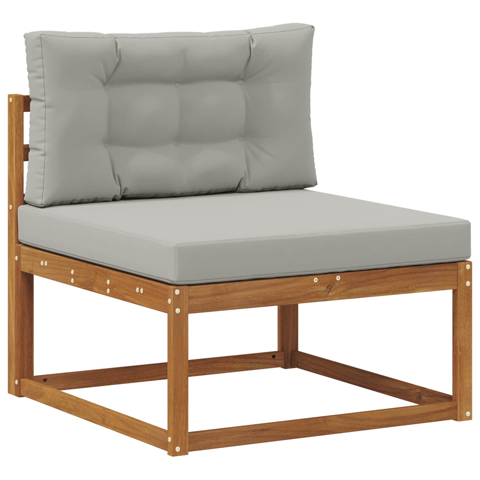 vidaXL Outdoor-Sofagarnitur mit Kissen 6 pcs Natürlich und Hellgrau – Bild 3