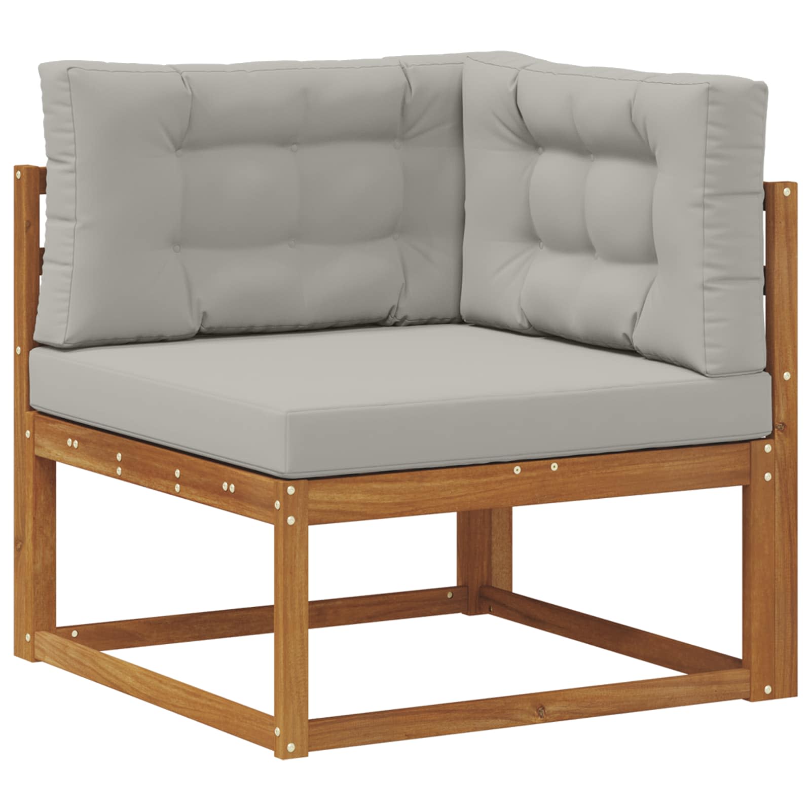 vidaXL Outdoor-Sofagarnitur mit Kissen 6 pcs Natürlich und Hellgrau – Bild 4