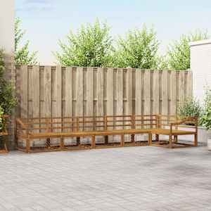 Zunanja garnitura za sedenje 6 pcs Naravna Masiven les akacije