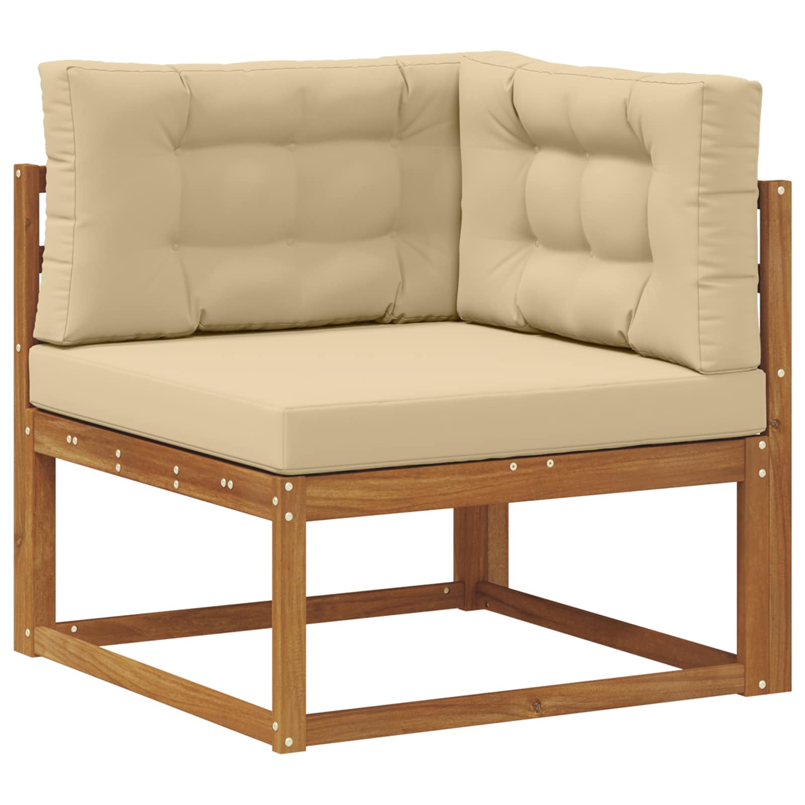 vidaXL Outdoor-Sofagarnitur mit Kissen 9 pcs Natur und Beige – Bild 6