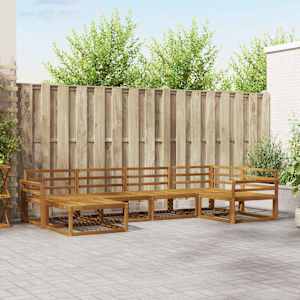 Zunanja garnitura za sedenje 6 pcs Naravna Masiven les akacije