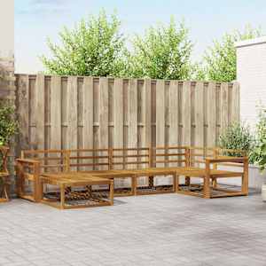 Zunanja garnitura za sedenje 6 pcs Naravna Masiven les akacije