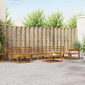 Zunanja garnitura za sedenje 8 pcs Naravna Masiven les akacije