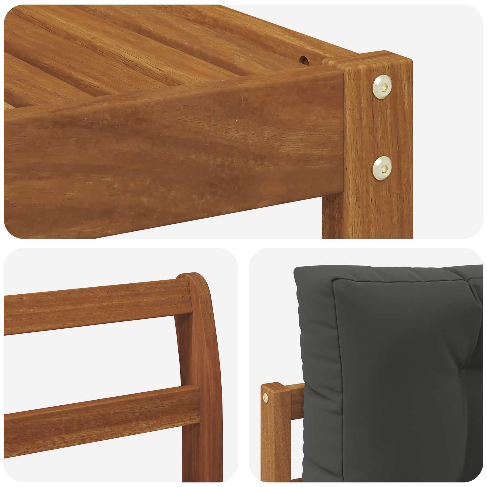 Zunanja garnitura za sedenje 8 pcs Naravna in antracitna - slika 8