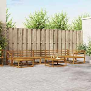 Zunanja garnitura za sedenje 8 pcs Naravna Masiven les akacije