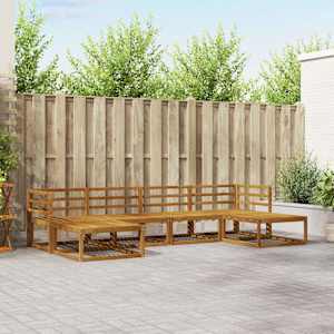 Zunanja garnitura za sedenje 6 pcs Naravna Masiven les akacije