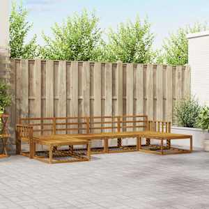 Zunanja garnitura za sedenje 6 pcs Naravna Masiven les akacije