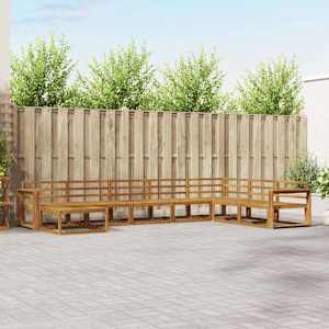 Zunanja garnitura za sedenje 8 pcs Naravna Masiven les akacije