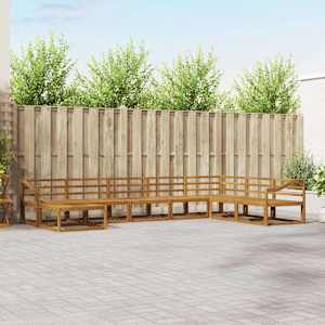 Zunanja garnitura za sedenje 8 pcs Naravna Masiven les akacije