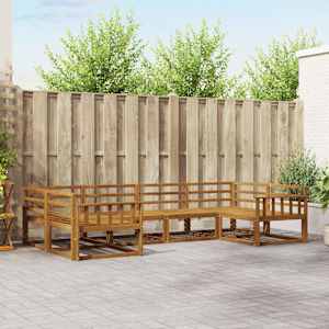 Zunanja garnitura za sedenje 6 pcs Naravna Masiven les akacije