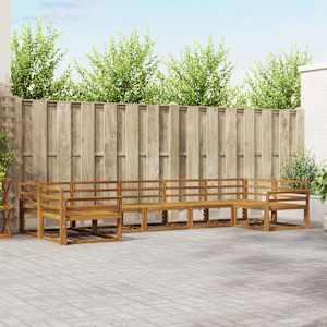 Zunanja garnitura za sedenje 7 pcs Naravna Masiven les akacije