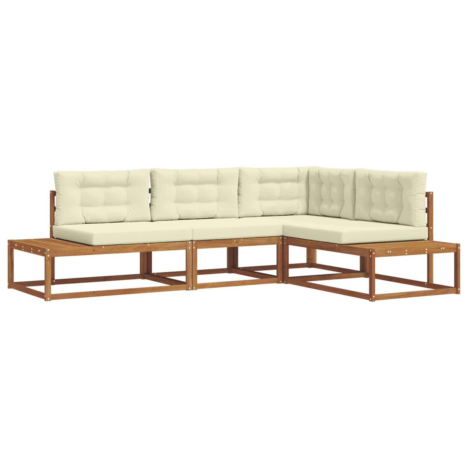 Thumbnail - vidaXL Outdoor-Sofagarnitur 4 Stück Natur und Creme