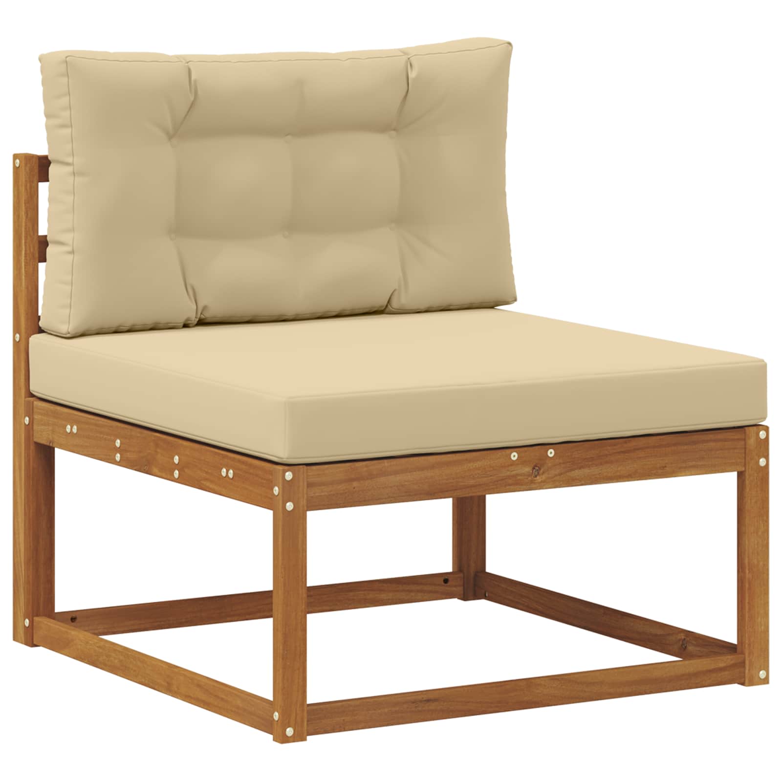 vidaXL Outdoor-Sofagarnitur mit Kissen 9 pcs Natur und Beige – Bild 3