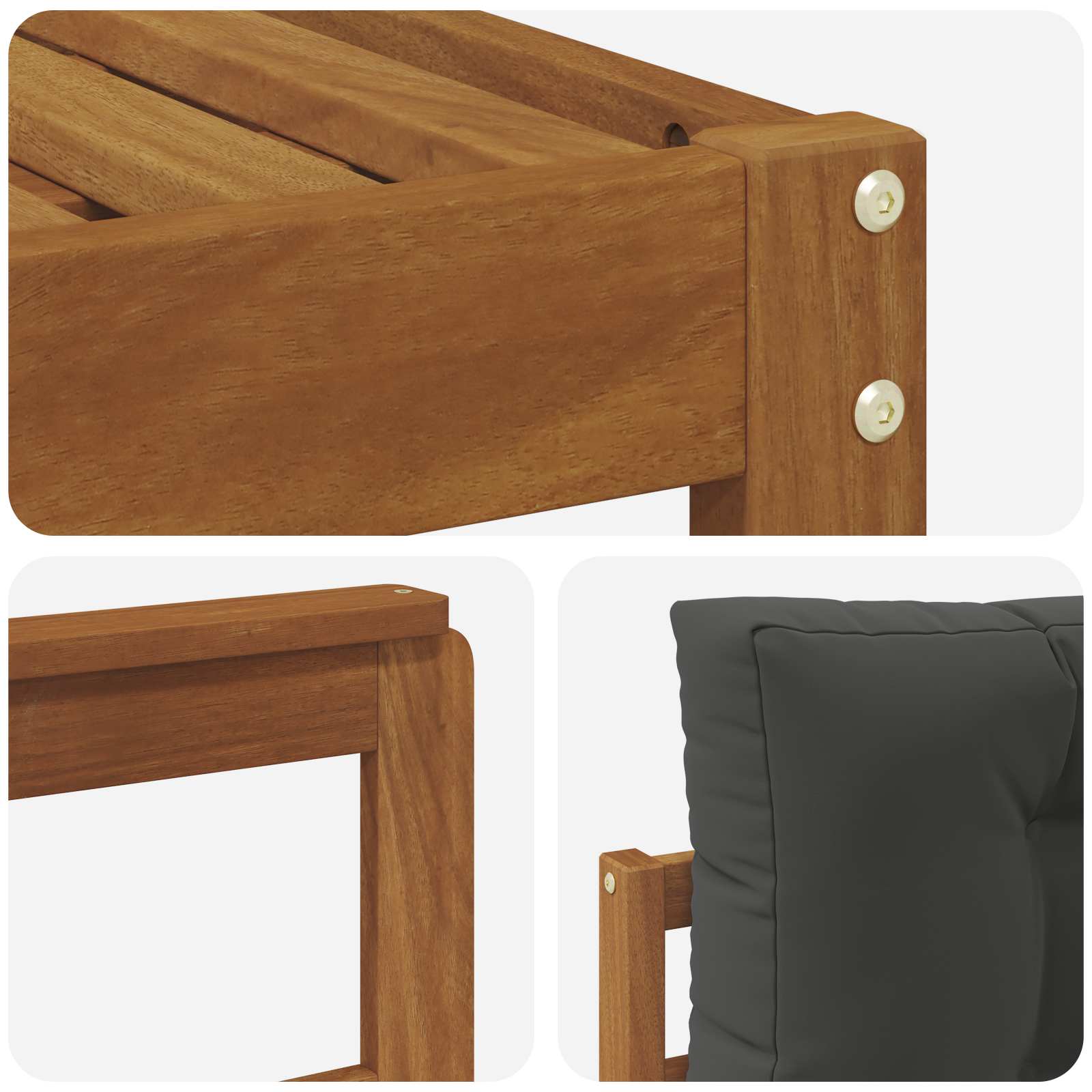 Zunanja garnitura za sedenje 10 pcs Naravna in antracitna - slika 7