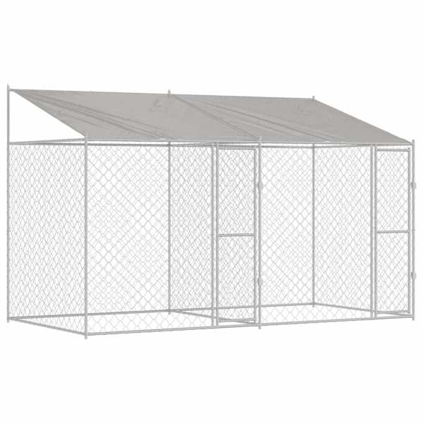 vidaXL Koerte puuri katusega H&otilde;bedane 400 x 200 x 256 cm Terase ja PE