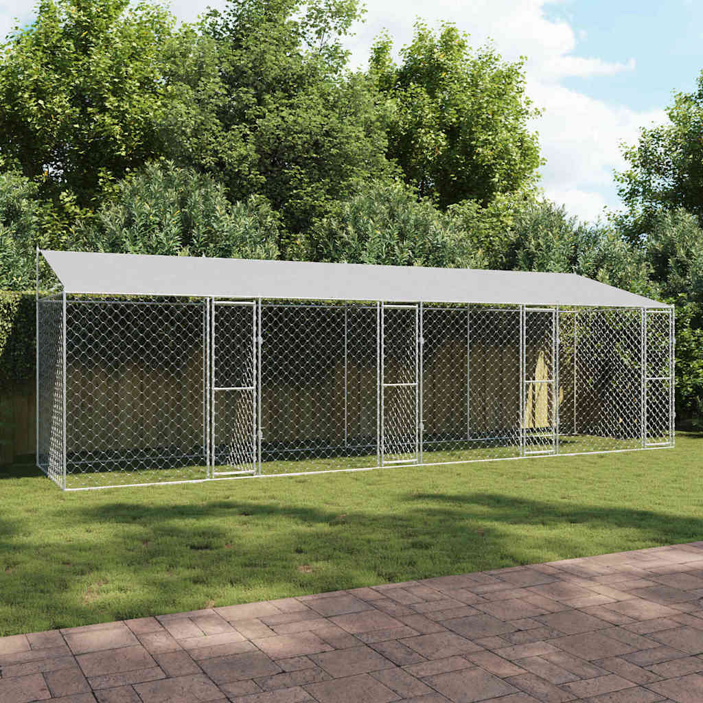 Klietka pre psa Strieborná 800 x 200 x 256 cm Pozinkovaná oceľ 3368300