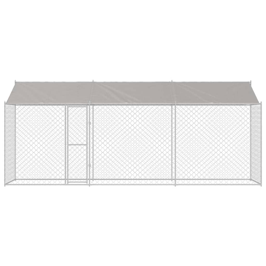 vidaXL Hondenbench Zilver 600 x 200 x 256 cm Gegalvaniseerd staal