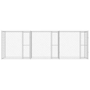 Klec pro psa Stříbrná 600 x 200 x 200 cm Pozinkovaná ocel - obrázek 4