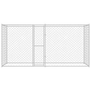 Klec pro psa Stříbrná 400 x 200 x 200 cm Pozinkovaná ocel - obrázek 4