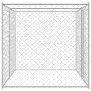 Klec pro psa Stříbrná 400 x 200 x 200 cm Pozinkovaná ocel - obrázek 5