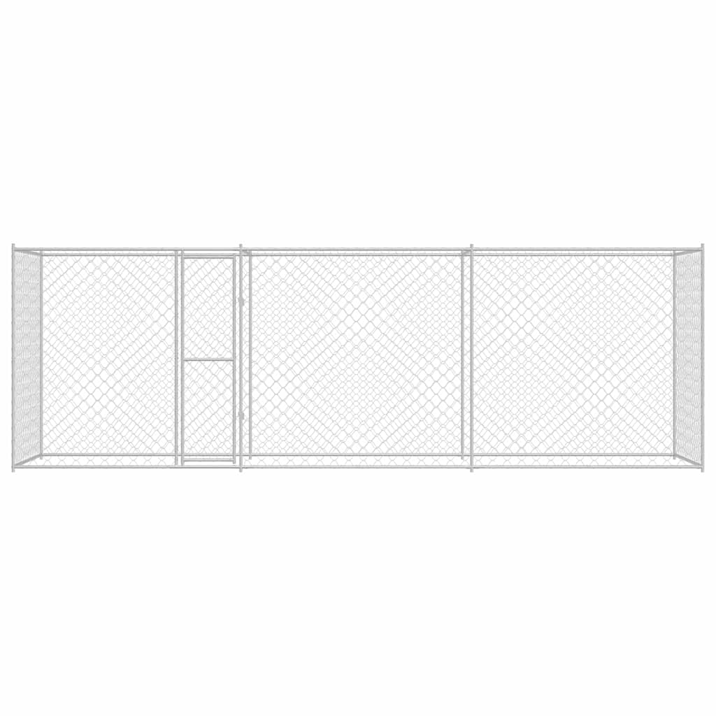 vidaXL Hondenbench Zilver 600 x 200 x 256 cm Gegalvaniseerd staal
