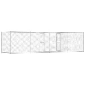 Klec pro psa Stříbrná 600 x 200 x 200 cm Pozinkovaná ocel - obrázek 6