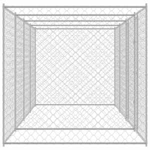 Klec pro psa Stříbrná 600 x 200 x 200 cm Pozinkovaná ocel - obrázek 5
