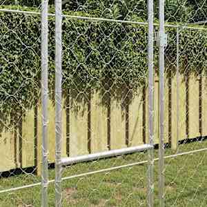 Klec pro psa Stříbrná 800 x 200 x 200 cm Pozinkovaná ocel - obrázek 3