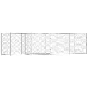 Klec pro psa Stříbrná 800 x 200 x 200 cm Pozinkovaná ocel - obrázek 2