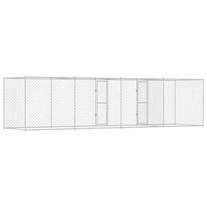 Klec pro psa Stříbrná 800 x 200 x 200 cm Pozinkovaná ocel - obrázek 6