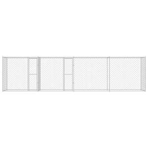 Klec pro psa Stříbrná 800 x 200 x 200 cm Pozinkovaná ocel - obrázek 4