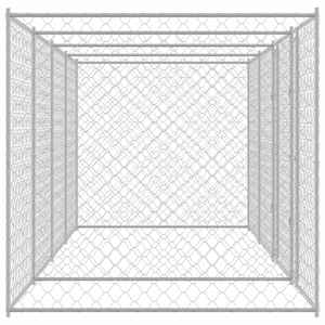 Klec pro psa Stříbrná 800 x 200 x 200 cm Pozinkovaná ocel - obrázek 5
