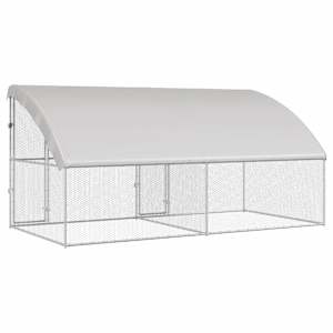 Klec na kuřata 2 pcs Stříbrná 400 x 200 x 200 cm - obrázek 6