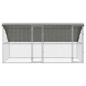 Klec na kuřata 2 pcs Stříbrná 400 x 200 x 200 cm - obrázek 4