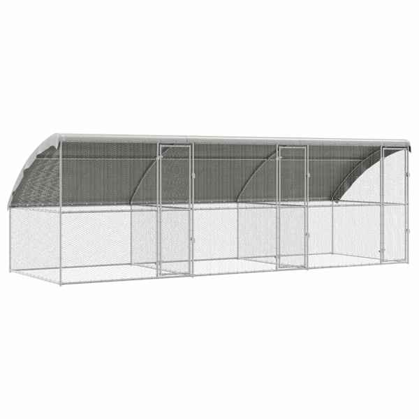 vidaXL Kanakpuur 3 tk H&otilde;bedane 600 x 200 x 200 cm Tsingitud teras