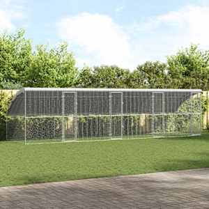 Kletka za piščance 4 pcs srebrna 800 x 200 x 198,5 cm