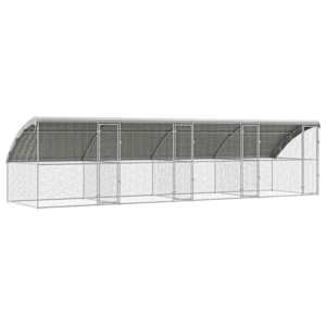 vidaXL Kanakpuur 4 tk H&otilde;bedane 800 x 200 x 200 cm Tsingitud teras