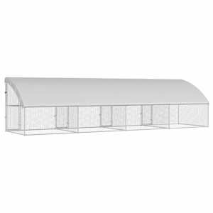Klec na kuřata 4 pcs Stříbrná 800 x 200 x 198,5 cm - obrázek 6