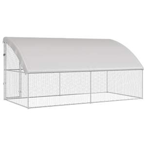Klec na kuřata 2 pcs Stříbrná 400 x 200 x 200 cm - obrázek 6