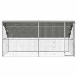 Klec na kuřata 2 pcs Stříbrná 400 x 200 x 200 cm - obrázek 4