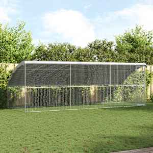 Kletka za piščance 3 pcs srebrna 600 x 200 x 198,5 cm