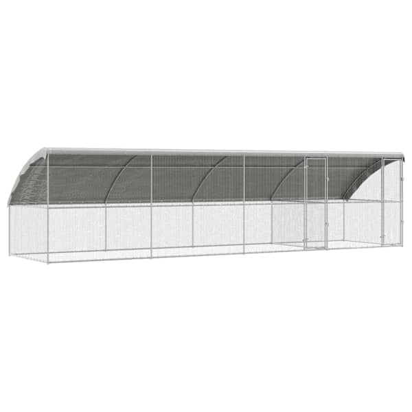 vidaXL Kanakpuur 4 tk H&otilde;bedane 800 x 200 x 200 cm Tsingitud teras