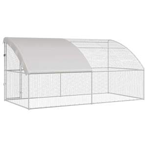 Klec na kuřata 2 pcs Stříbrná 400 x 200 x 200 cm Ocel a PE - obrázek 6
